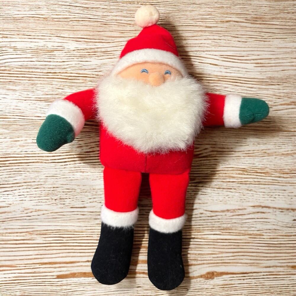 Vintage 1986 Hallmark Santa Claus Stuffed Plush Doll 8" Christmas Toy EUC